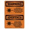 Signmission Safety Sign, OSHA WARNING, 7" Height, 10" Width, No Access Through This Door Bilingual, Landscape OS-WS-D-710-L-12693 - alternate 1